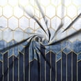 thumbnail image 6 of Blue Shower Curtain, Navy Blue Geometric Pattern Modern Grid Bath Curtains Waterproof Fabric with Hooks for Home Decor, 72Wx72H, 6 of 6