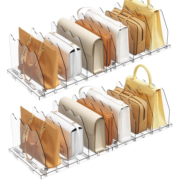 Organizador de monederos SPACEKEEPER, separador de estantes ajustable, paquete de 2