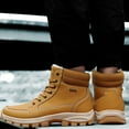 thumbnail image 3 of Men Snow Boots Hiking Booties Warm Shock Absorption Non-slip Winter Shoes, 3 of 7