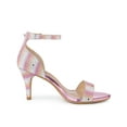 thumbnail image 3 of BLISSFUL STEP Women's Glitter Strap Stiletto Heel Sandals Hot Pink (Size 9), 3 of 7