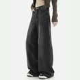 thumbnail image 6 of EMMIOL Wide Leg Jeans for Women Mid-Low Waist Baggy Boyfriend Jeans Y2K Vintage Denim Pants with Pockets, 6 of 7