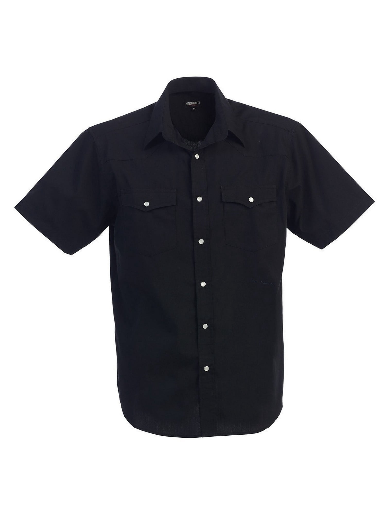 Solid Color Short Sleeve Western Shirt 