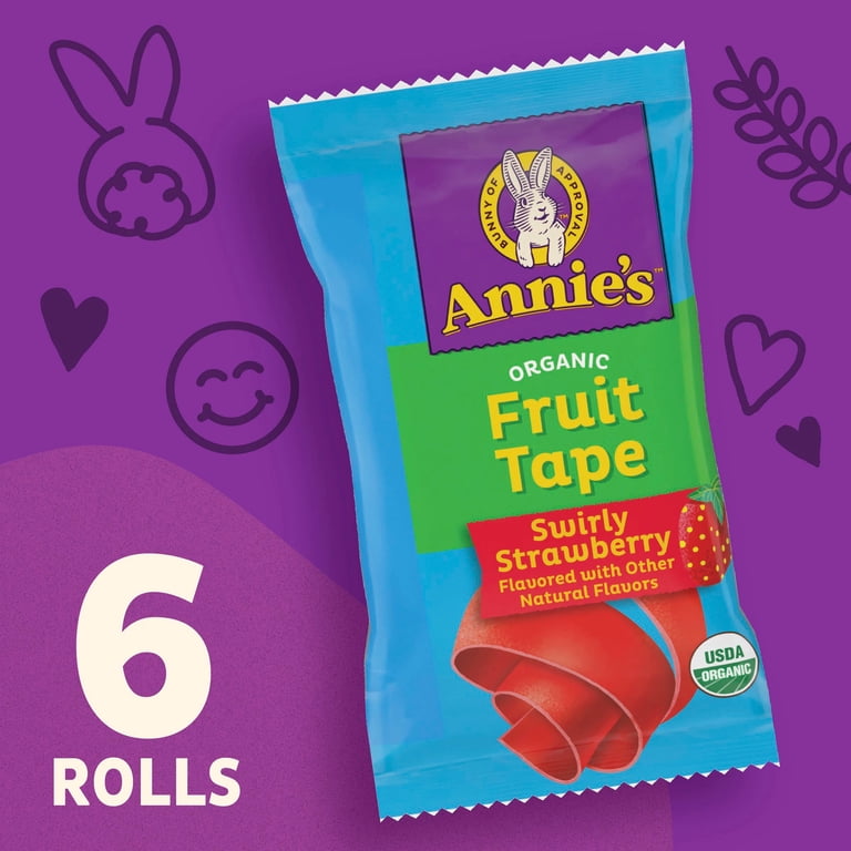 5 pack) Annie's Organic Fruit Tape, Swirly Strawberry, Organic