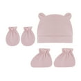 thumbnail image 3 of Multicolor Soft Knit Lazy Beanie Boy's 0-12 Months Hat Mittens And Socks Set Polyester Cuffed Thick Knitted Unisex Winter Hat Beanies Skull Cap One Size, 3 of 3