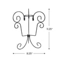 thumbnail image 5 of Northlight 11.25" Black Swirled Outdoor Patio Garden Gazing Ball Stand, 5 of 5