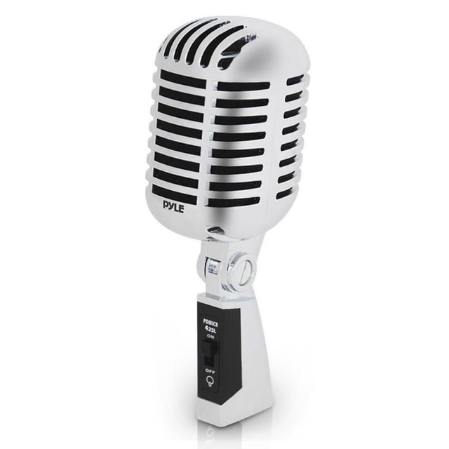 MICROFONO PYLE CLASSIC RETRO VINTAGE SILVER (PYLPDMICR42SL)