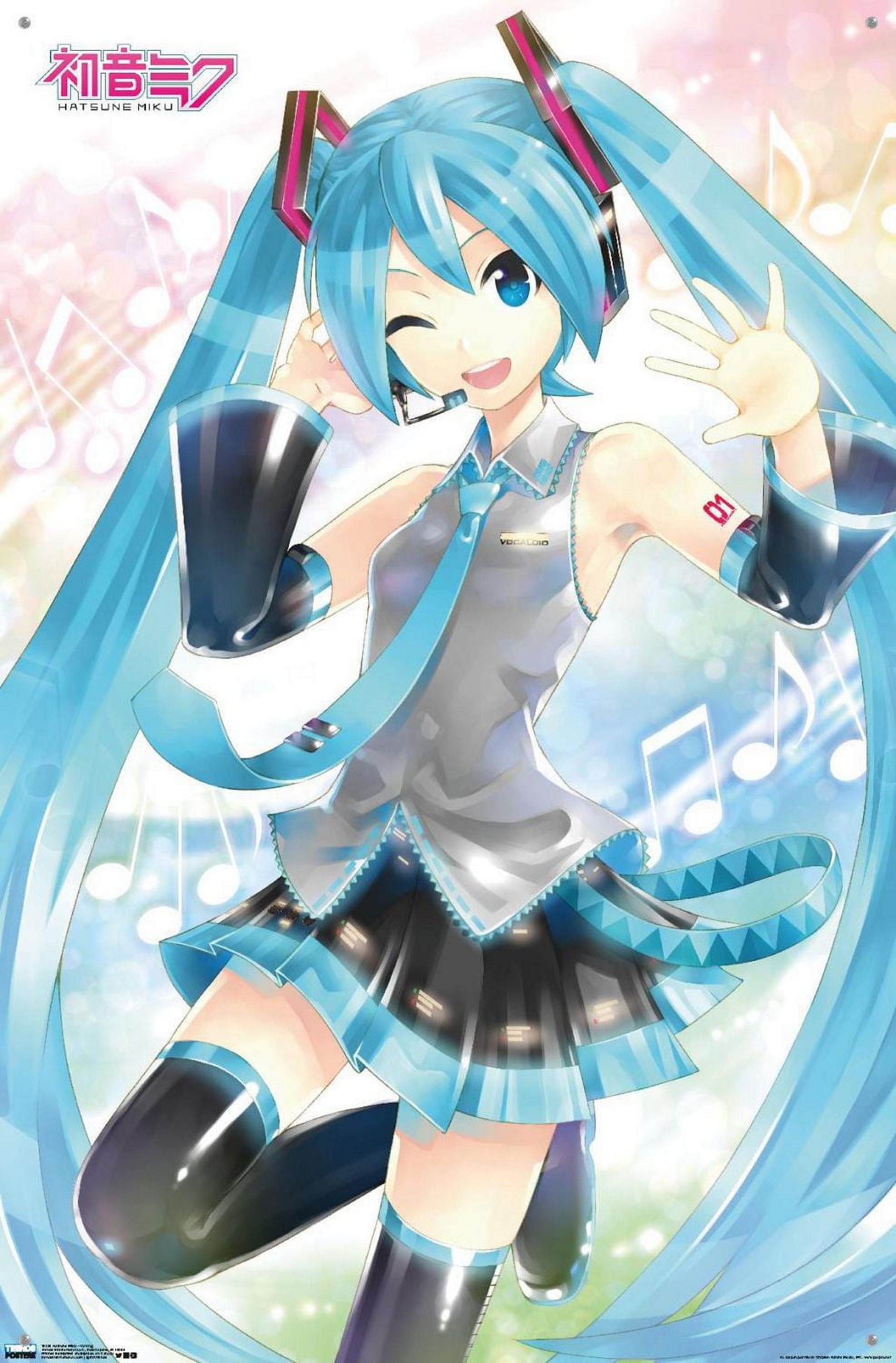 Hatsune Miku - Waving Wall Poster, 22.375" x 34"