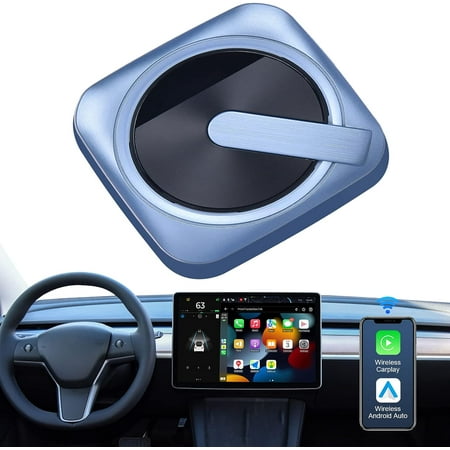 Podofo 2023 for All Tesla Model 3/Y/S/X Car Wireless Carplay Android Auto Adapter for iPhone Android No SIM Card Needed