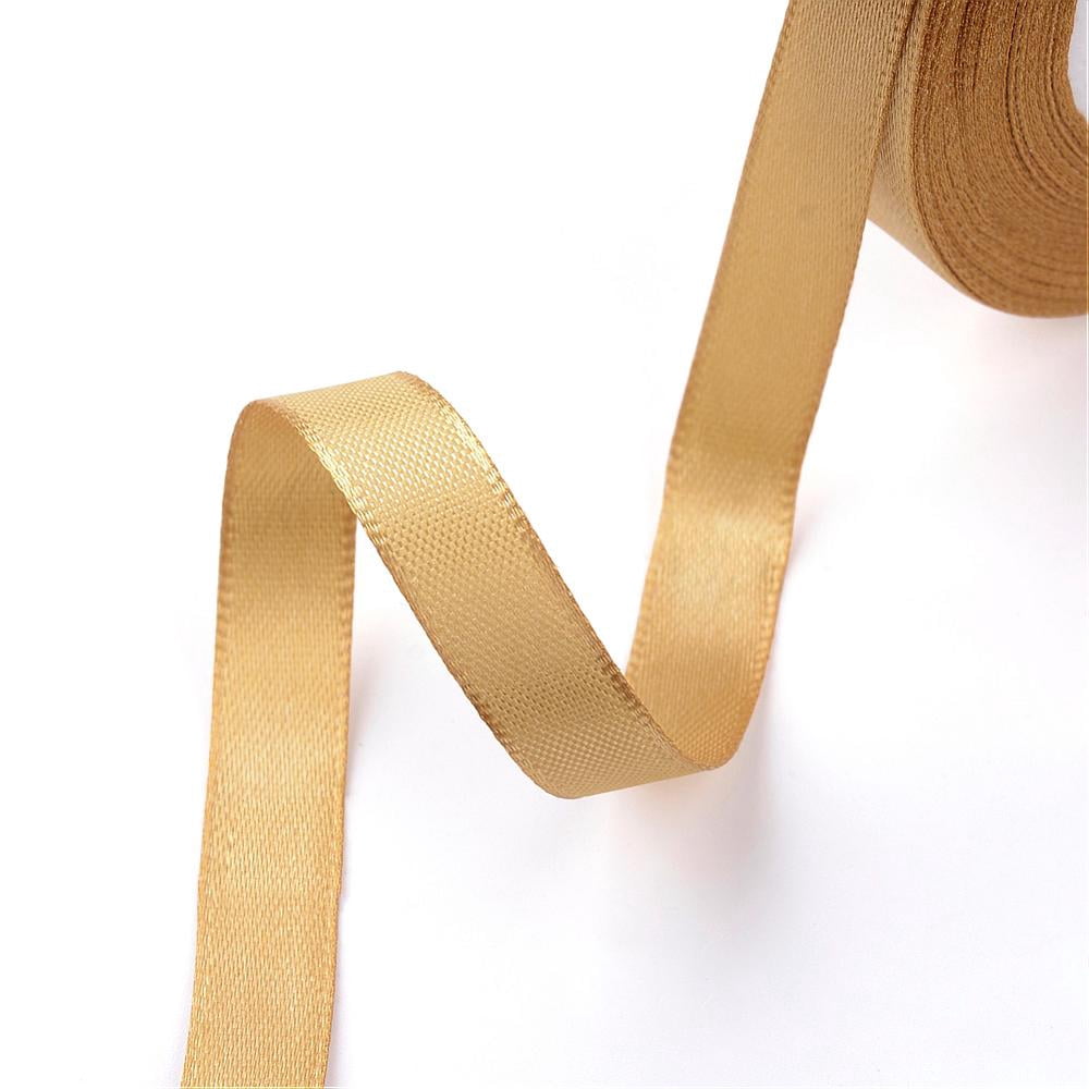 Single Face Satin Ribbon Polyester Ribbon Breast Cancer Pink Awareness Ribbon Making Materials Valentines Day Gifts boxes Packages Goldenrod 3/4 inch(20mm)