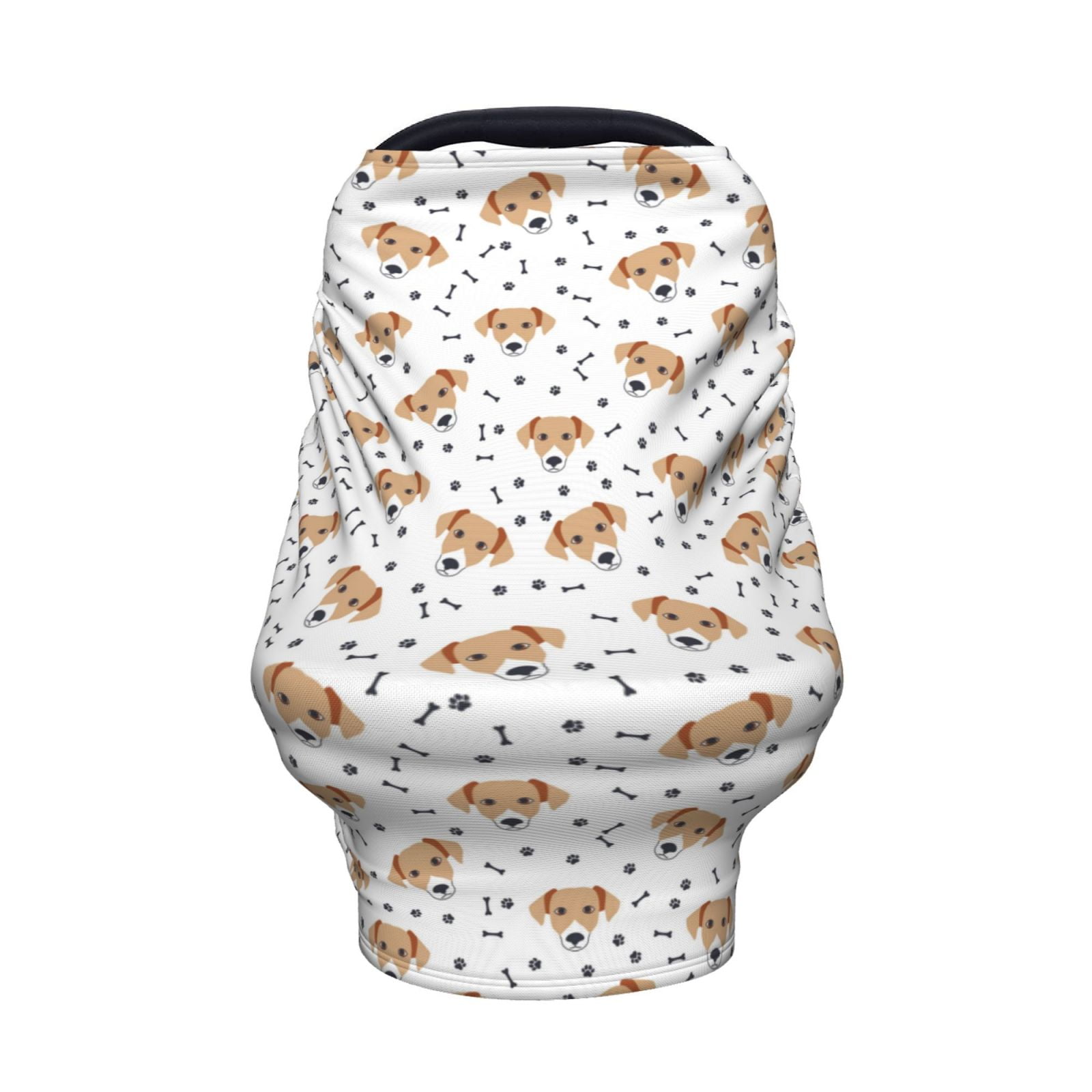 Fotbe Labrador Retriever Dog Pattern Car Seat Covers for Babies, Nursing Breastfeeding Cover Infant Carseat Canopy, Soft Stretchy Carrier Cover