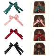 thumbnail image 2 of Hair Clips Barrettes For Women Bowknot Big Hair Bow With Long Brocade Tassel Ribbon Hair Clips Claw Spring Bow Hairpin Handmade Hair Accessories1, 2 of 5