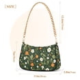 thumbnail image 3 of FORMRS Womens Shoulder Bag with Chain Strap Clutch Purse Cute Tote Handbag, Green Flowers Pattern, 3 of 7