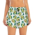 thumbnail image 2 of Gukieu Avocado Sleeping Print Women's Sports Shorts with Drawstring Elastic Waistband for Running, Yoga, Fitness-X-Large, 2 of 7