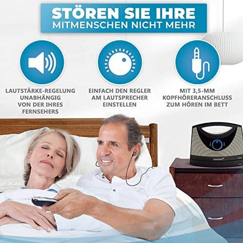 SEREONIC Wireless Portable TV Speaker for Hard of Hearing – Hear Your TV with More Clarity Without Disturbing Others – Perfect for TV Watching Without The Blaring Volume.