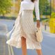 thumbnail image 5 of Faldas Midi De Verano Faldas midi divididas irregulares para mujer Falda bohemia con estampado floral de gasa (Amarillo M) Cgtredaw para Mujer Amarillo T M, 5 of 6