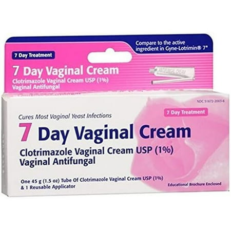  7 Day Clotrimazole Vaginal Cream Antifungal Treatment - 1.5 oz