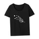 thumbnail image 4 of Camiseta para mujer de verano de ajuste regular con cuello redondo para ir de compras en la playa L, 4 of 7