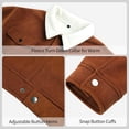 thumbnail image 6 of GINGTTO Men's Corduroy Fleece Lined Trucker Sherpa Winter Jacket for Cold Weather, 6 of 7