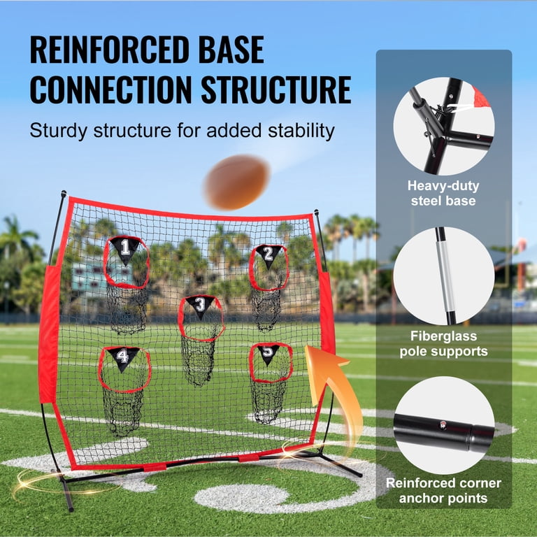 Kids Training Target Net Football Target Practice OKAYES Football Throwing Net - 4x7FT Portable ...