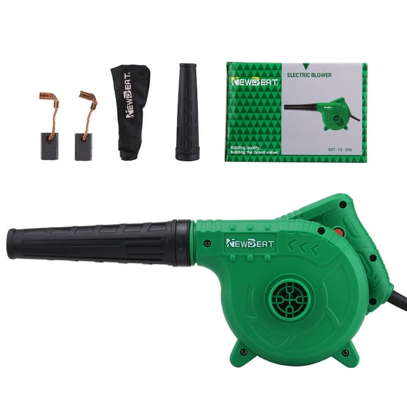 NEWBEAT Corded Electric Leaf Blower Vacuum 2-in-1, 600W Stepless Speed Control, 19500 Rpm Powerful for Yard, Garden, Driveway Cleanup