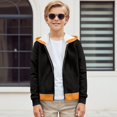 thumbnail image 4 of Psesaysky Boys Graphic Hoodies Size 11-13 Years Long Sleeve Camping Skeleton Orange Zip Up Hooded Sweatshirt Cute Casual Tops for Girl, 4 of 7