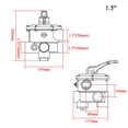 thumbnail image 4 of Sand cylinder control valve for flow control valve Swimming pool sand tank sand tank filter accessories six function valve, 4 of 5