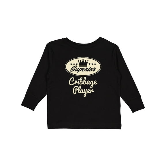 Inktastic Cribbage Player Vintage Superior Boys or Girls Long Sleeve Toddler T-Shirt