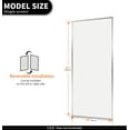thumbnail image 2 of CKB 34'' W x 72'' H Framed Shower Door with Clear Glass,Framed Fixed Glass Panel for Bathroom,3/8" (10mm) glass-Chrome Polished, 2 of 7