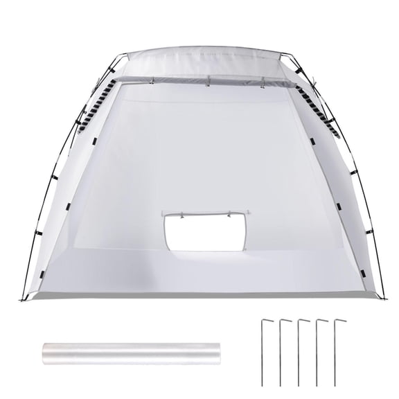 Portable Large Spray Booth Tent with Built in Floor and Mesh Screen 7.5x5.2x5.2 ft for DIY Furniture Craft Painting