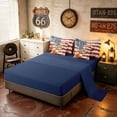 thumbnail image 5 of Manfei USA Flag Deer Full Size Bedding Sets, Fall Maple Full Size Bed in a Bag, Red Brown White, Navy Reversible 7 Pieces, 5 of 6