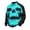 Turquoise, variant on JULMCOMO Halloween Polo Shirts for Men Skull Pumpkin Print Long Sleeve Collared Casual Loose Golf Shirts Party Holiday Fall Tops Fluorescent Green 3XL