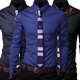 thumbnail image 2 of Am Men Business Style Slim Fit Long Sleeve Dress Shirtpangjing, 2 of 4
