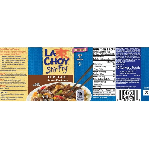 La Choy Teriyaki Stir Fry Sauce and Marinade, 13.75 Ounce