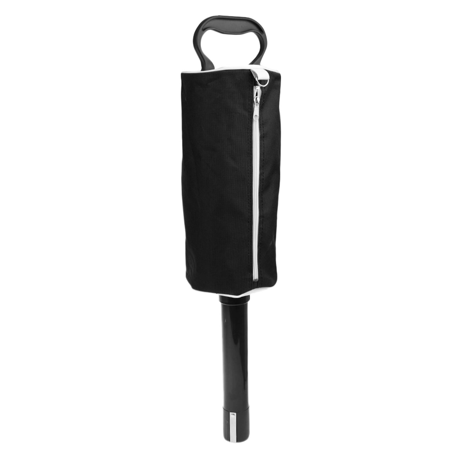 Black Golf Ball Picker bag Putter Holder Storage Retriever Portable