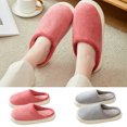 thumbnail image 6 of Lovskoo 2024 Fuzzy Slippers for Women Cozy Curly Flat Slide Slippers Comfy Soft Non-Slip Thick Warm House Shoes Indoor and Outdoor, Warm Gift Gray, 6 of 6