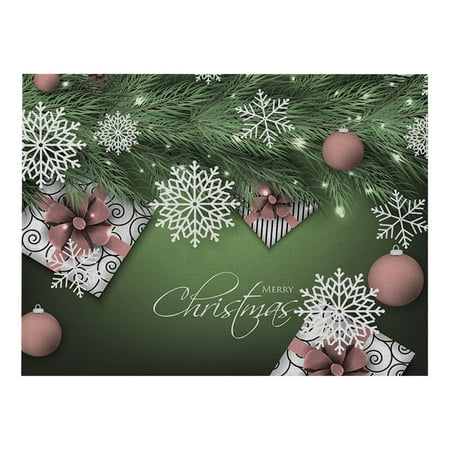 

wendunide kitchen gadgets Christmas Table Placemats Christmas Rustic Vintage Washable Table Mats ABA