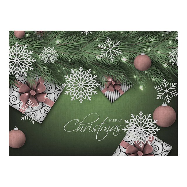 Bovemsi Napperons Promotionnels de Cuisine Napperons de Noël Rustiques Vintage Lavables