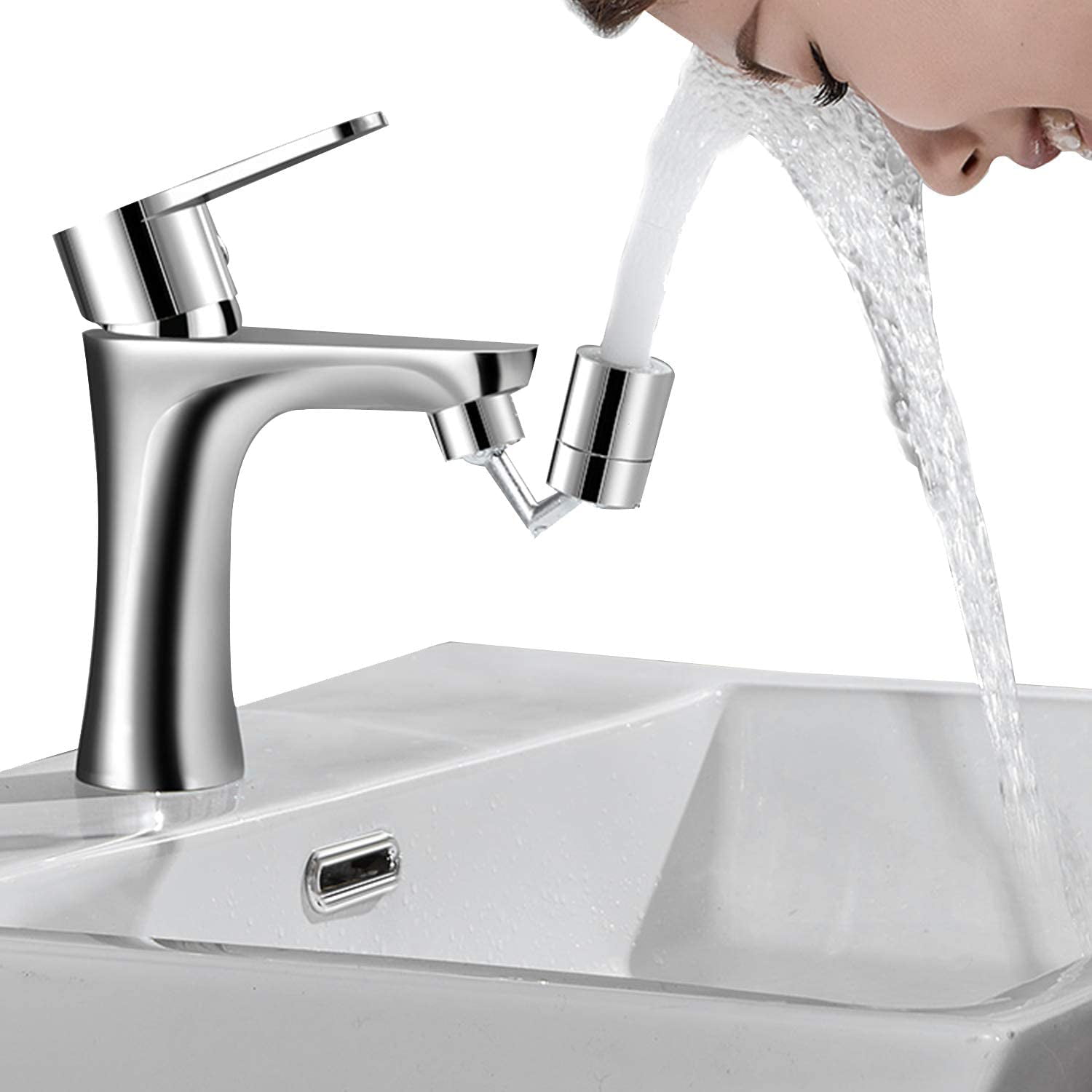 for Kitchen and Bathroom Sprayer Rotatable Bubbler YINGY 720° Rotating Sink Faucet Aerator Dual-function Kitchen Faucet Aerator Large Angle and Large Flow Aerator Faucet Aerator