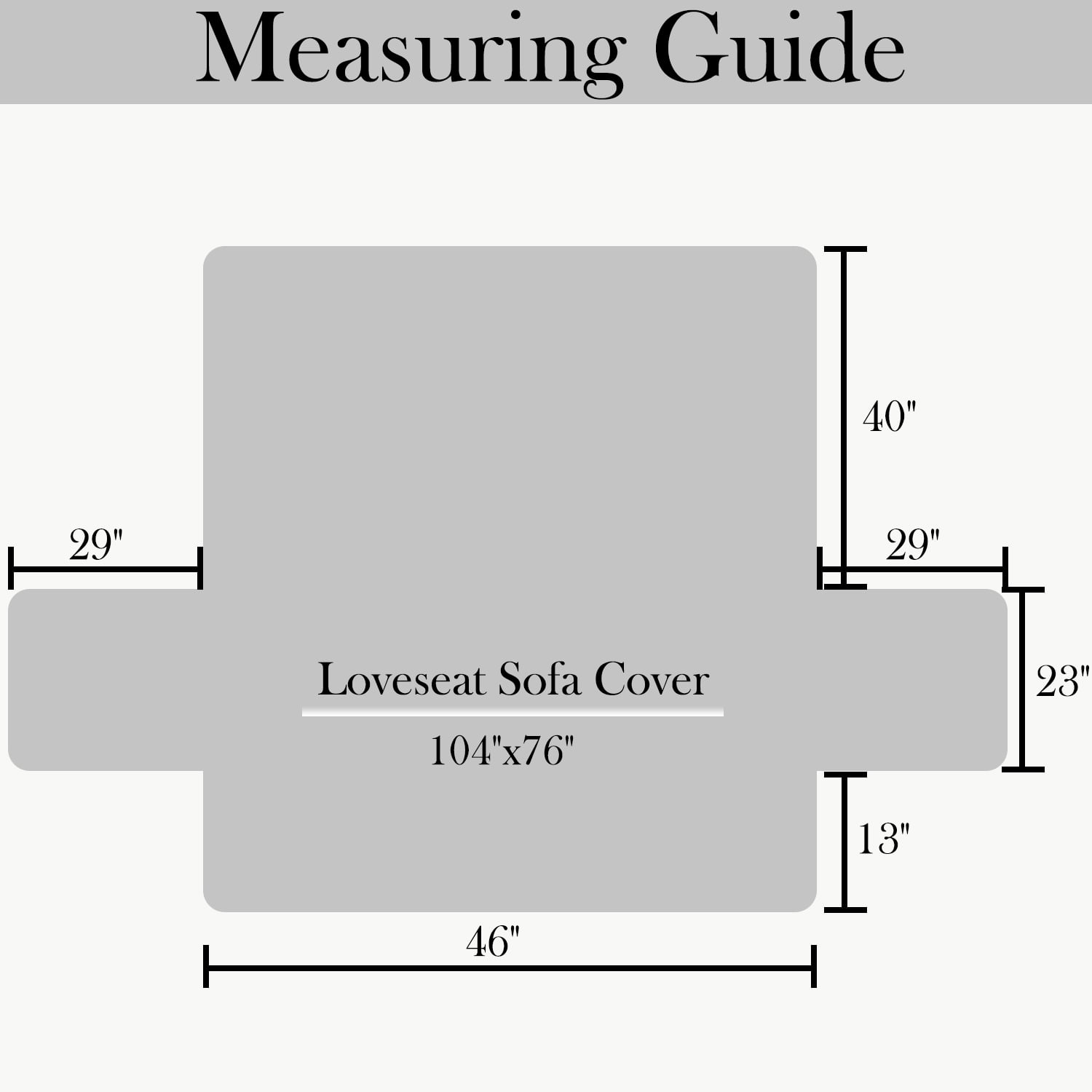 Loveseat Sofa Covers Sofa Cover for Couch,Washable Couch Cover with Non Slip and Elastic Straps,Sofa Slipcover Furniture Protector for Kids Pets(104"x76")