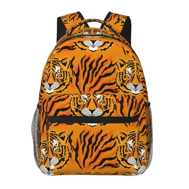 Fotbe Tiger Mochila Casual con Estampado para Escuela, Viajes y Actividades al Aire Libre - Duradera, Ligera y Cómoda