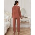 thumbnail image 4 of Ekouaer Pajamas Set for Women Soft Comfy Pjs Sets Long Sleeve Sleepwear Loungewear, 4 of 6
