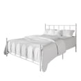 thumbnail image 4 of Home Design Decatur Full Metal Platform Bed Frame, Classic Vertical Slat Headboard & Footboard, Easy Assembly, White, 4 of 13