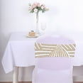 thumbnail image 3 of BalsaCircle 5 Gold Geometric Sequined Stretchable Spandex Chair Sashes Wedding Party Events Tableware Decorations, 3 of 8