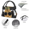 thumbnail image 4 of Easygdp Pineapple With Black Glasses Bolsa de Almuerzo Insulada Reutilizable, Bolsa de Mano y Bandolera para Oficina, Trabajo, Viajes, 4 of 6