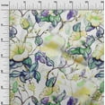 thumbnail image 3 of oneOone Viscose Chiffon Yellow Fabric Florals Craft Projects Decor Fabric Printed By The Yard 42 Inch Wide, 3 of 6