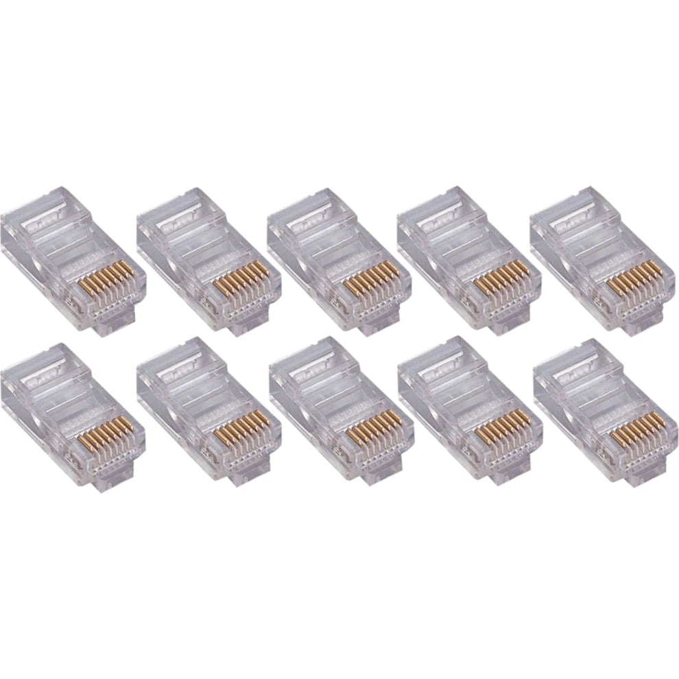 SOLID/STRANDED 100PK CAT5E RJ45 PLUGS GOLD SOLID/STRANDED 100PK CAT5E RJ45 PLUGS GOLD