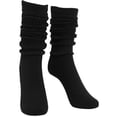 thumbnail image 1 of unbranded 1Par Calcetines De Para Mujer Y Acanalado Y Cómodo En Color Negro, 1 of 8