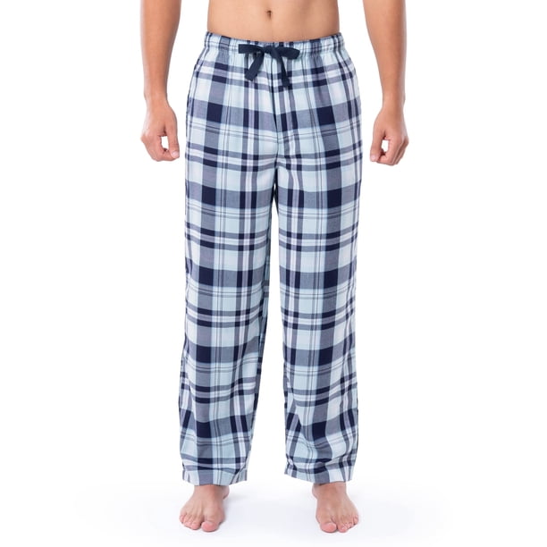 Pantalón de Pijama IZOD para Hombre, Cuadros Azul Marino y Celeste, Talle Grande
