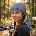 thumbnail image 5 of Quick Dry Breathable Sports Tie Head Scarf, Lightweight Sweat Wicking Cycling Skull Cap, Adjustable Sun Protection Head Wrap for Hiking Camping Running Motorcycle, 5 of 8