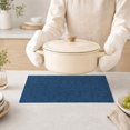 thumbnail image 3 of Unique Bargains 4 Pcs Rectangular Solid Color Flax Placemat 17.72"x11.81" Blue, 3 of 5